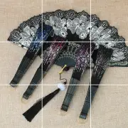 Chinese Style Antique Folding Fan Bamboo Dance Fan Gifts Hand Held Fan