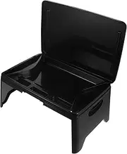 NUOBESTY Folding Table Laptop Computer Lap Table for Laptop Computer Table for Bed Laptop Holder for Bed Laptop Table for Lap Laptop Bed Stand Large Lap Desk Lap Desk Wide Plastic Black