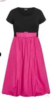 City Chic Small Dress Paris Days Plus size 16 Sangria