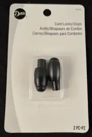 Dritz - Cord Locks/Stops - 2 Pieces - Black - 16035