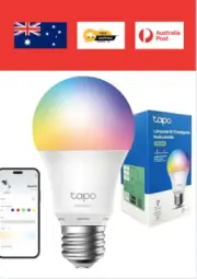 Tp-Link Tapo Smart Wi-Fi Light Bulb, Multicolour, E27, 60W Equivalent, Preset