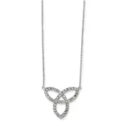 Swarovski Sterling Silver Elements Trinity Symbol Necklace QG4433-18"