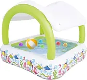 Blow Up Pool for Kids - Square Kids Swimming Pool,Spacious Space Sunshade Safe Design Floats for Children Boys Girls Backyard Beach Lake Park Activities
