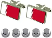 [Select Gifts] Shirt Dress Studs Qatar Flag Cufflinks