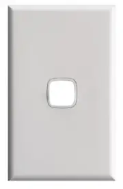 HPM EXCEL SERIES GRID & PLATE 117x73mm 1-Gang Flush Mount, Gloss White*AUS Brand