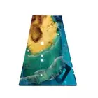 Shiny Live Edge Walnut Epoxy Resin Table Top Custom Order Restaurant & Bar