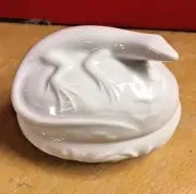 Chamart Limoges Lizard Unhinged Trinket Box White Color Keepsake