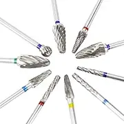 airgoesin 20Pcs/2Sets Hp Tungsten Carbide Cutter Kit Burs Lab Buffing Drill Polisher 3/32" (2.35Mm) Shank