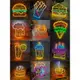 漢堡奶茶薯條燈牌擺攤廣告裝飾網紅夜市歡迎光臨發光字led霓虹燈