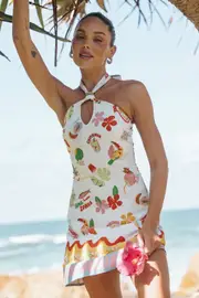 [PUP50] Octavia Mini Dress - Alfresco XS Multi
