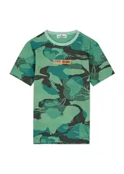 Stone Island Kids Camouflage-print Cotton T-shirt (14 Years) - Green - 14YR (14 Years) 14YR (14 years)