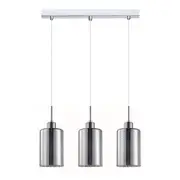 CLA LIGHTING Espejo 3 Dotted Glass Pendant Lights - Linear Base - Chrome