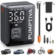 Tire Inflator Portable Air Compressor 150 PSI Portable Electric Bike Pump Aut...