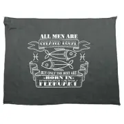 Febuary Pisces All Men Are Created Equal - Funny Gym Sports Towel Gift Gifts