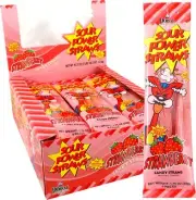 Sour Power Candy Straws, Strawberry Straws (Pack of 24), 1.75 Ounce (Pack of 24)