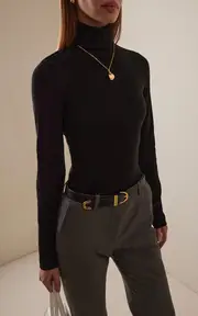 [Flore Flore] Dinah Organic Cotton Turtleneck T-Shirt