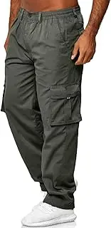 [Generic] Cargo Pants for Men Tactical Pants Multi Pockets Casual Jogger Pants Lightweight Hiking Pants Sports Outdoor Trousers