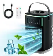 Portable Air Conditioners, Cooling Fan Air Conditioner with Remote,Evaporative A