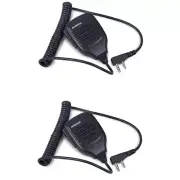 2PCS 2 Pin Speaker microphone For Baofeng UV-5R BF-888S UV-82 TYT KENWOOD Radios
