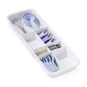 DrawerFit Expandable Kitchen Sliding Drawer Tray with Adjustable Dividers