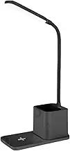 Adjustable Desk Lamp,Modern Desk Lamp Wireless Charger | Adjustable Brightness Portable Phone Charger, Pen Cup Desktop Accessories Lighting for College Dorm Bedroom
