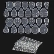 40 Sheets Transparent Nail Adhesive Tabs, Super Sticky Transparent Flexible for Manicure，Waterproof Breathable Jelly Double Sided Adhesive Tabs(960 Pieces)