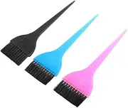 FOYTOKI 6Pcs Hair Coloring Brush Hair Tinting Tools for Easy DIY Hair Dyeing Lightweight Comfortable Grip Includes Black Blue Pink Brushes for Home and Barbershop