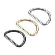 Metal D Ring 32mm D-Rings Buckle Silver Tone, Gold Tone, Black(Total 15pcs)