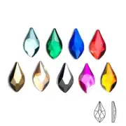 4x8mm Glass Rhinestones Flat Back Crystal Colorful Stones Nail Art Beads 20Pcs