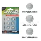 Button Battery AG1 AG3 AG4 AG10 AG13 LR626 LR41 Mixed Batteries Alkaline