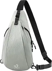 WATERFLY Small Crossbody Sling Bag: Lightweight Women Men Sling Backpack Stylish Casual Cross Body Bag Adjustable Straps Chest Bag Daypack for Shopping Hiking Travelling