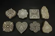 8pc Set Lot Wooden Stamps for Printing Designs Different mix Diy