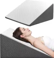 Wedge Pillow for Sleep Apnea, 12 Inch Bed Wedge Pillow for Headboard, Wedge Pill