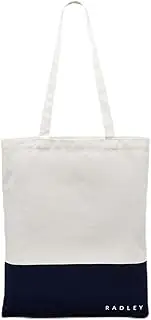[RADLEY] Womens Girls Colourblock Responsible - Medium Open Top Tote Shoulder Bag in Cream & Navy Blue, Ocean, One Size