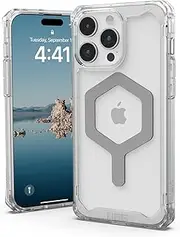 UAG Plyo MagSafe Apple iPhone 15 Pro Max (6.7") Case - Ice/Silver(114305114333),16ft. Drop Protection (4.8M), Armored Shell, Air -Soft Corners