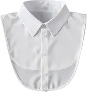 [AruiLeo] Chiffon Chic Lady's Fake Collar Floral Elegant Office Half Blouse False Collar Dickey
