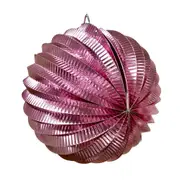 Metallic Pink Pleated Accordion Paper Lantern Ball