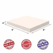 Upholstery Visco Memory Foam Square Sheet- 3.5 lb, High Density 4"H x 6"W x 6"L