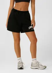 [Lorna Jane] Original Sport Jersey Shorts in Black, Cotton, Size - Large L Washed Black