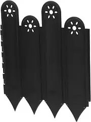 Toyvian Garden Fence Decorative Picket Panels for Outdoor Use Easy Installation Driveway Lawn Edging Durable Material Elegant Black Design for Flower Beds Vegetable Patches