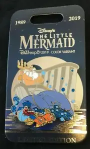 2019 Disney D23 Expo Triton Sebastian Little Mermaid 30th Anniversary Pin LE 300