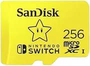 SanDisk Nintendo-Licensed Memory Card for Nintendo Switch MicroSDXC, 256GB, Up to 100MB/s, Red