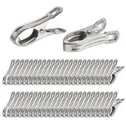 40pcs Stainless Steel Garden Clips Greenhouse Clamps W Strong Grip for Netting