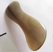 ZLYTQZHGBHD Natural Old Angle White Buffalo Horn Guasha Board Gua Sha Scraping Massage Tool Thickening Face Skin Beauty Nursing Care Tool (Color : A01)