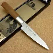 Japanese Masamune Kitchen Utility Knife 120mm 5" Natural Wood Bolster SEKI JAPAN