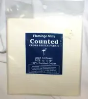 AIDA Cloth 14 Count Cross Stitch Fabric 12" x 18" Counted Ivory Cotton
