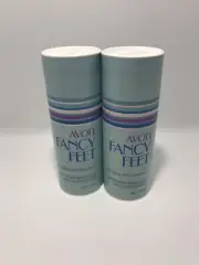 Two Vintage Avon Fancy Feet Double Action Talc - 100 Grams x 2