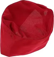 [Healeved] Men Women Chef Hat Restaurant Chef Accessory Kitchen Cooking Hat Waiter Stylish Design Red