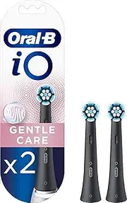 Oral-B iO Gentle Care Electric Toothbrush Replacement Brush Heads, Black (2 Pieces)