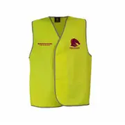 Brisbane Broncos NRL Hi Viz Work Vest Yellow